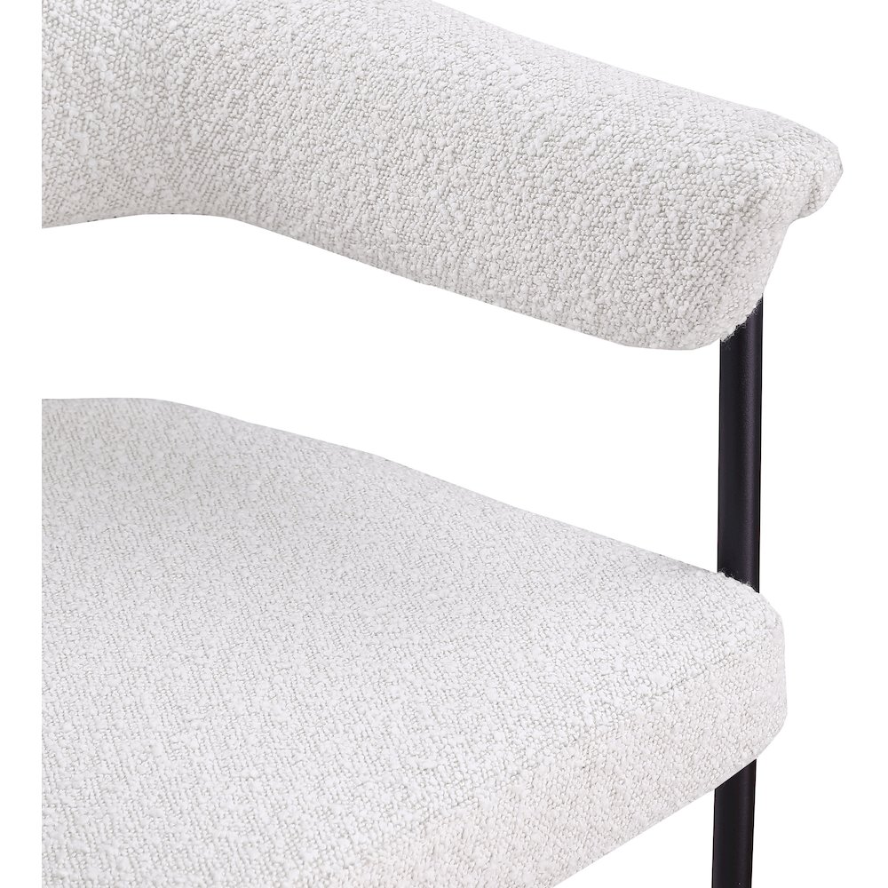 Malin Cream Boucle Fabric Dining Chair, Set of 2. Picture 6