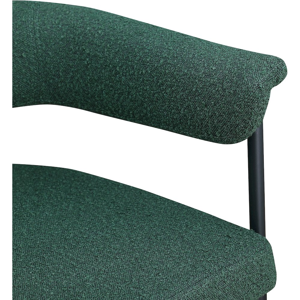 Malin Green Boucle Fabric Dining Chair, Set of 2. Picture 6