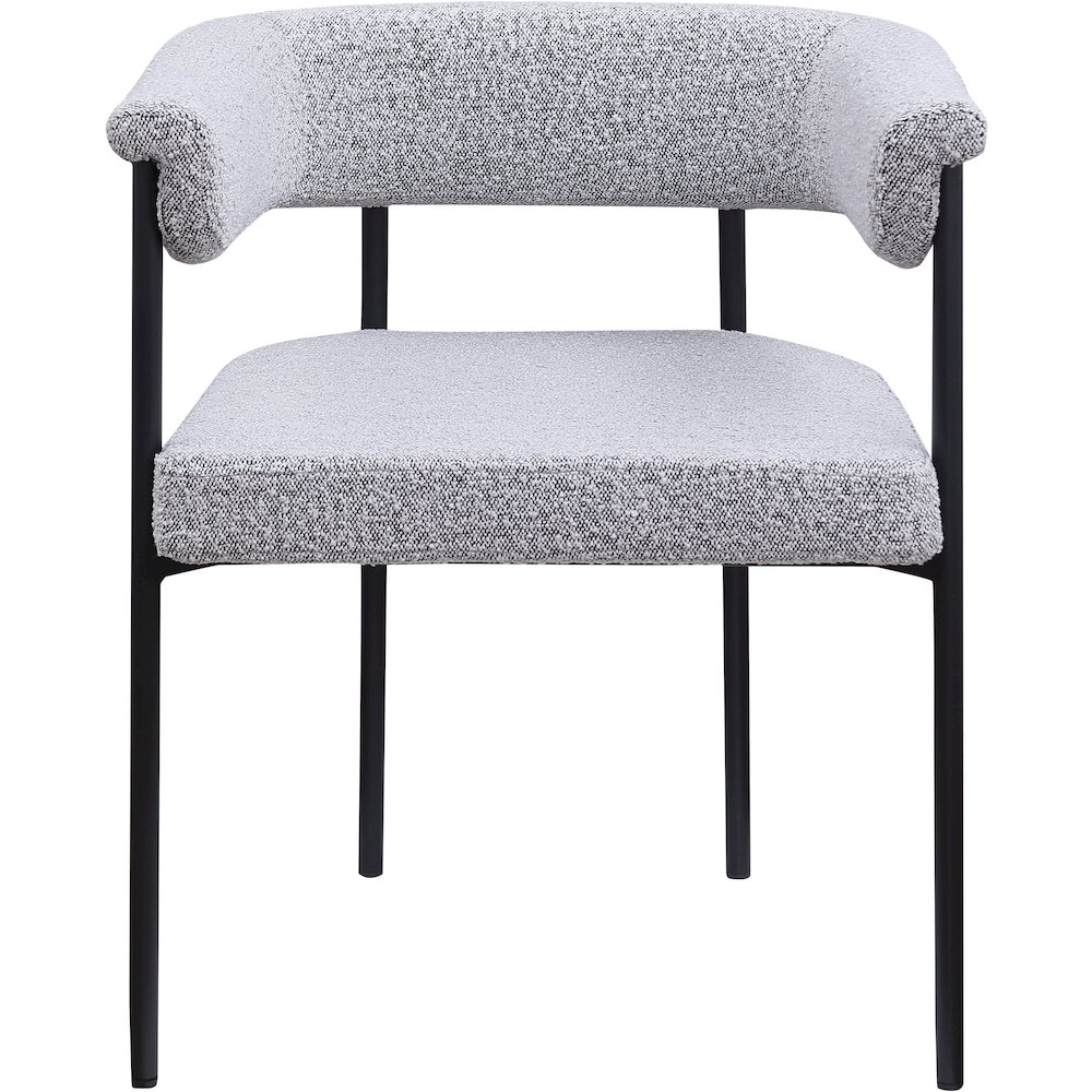 Malin Grey Boucle Fabric Dining Chair, Set of 2. Picture 2