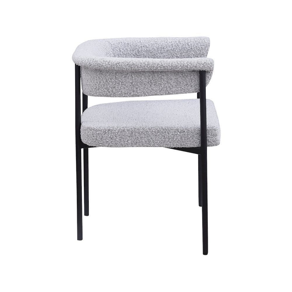 Malin Grey Boucle Fabric Dining Chair, Set of 2. Picture 3