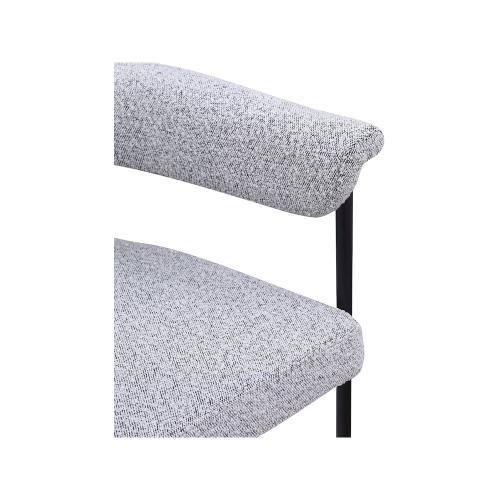 Malin Grey Boucle Fabric Dining Chair, Set of 2. Picture 6