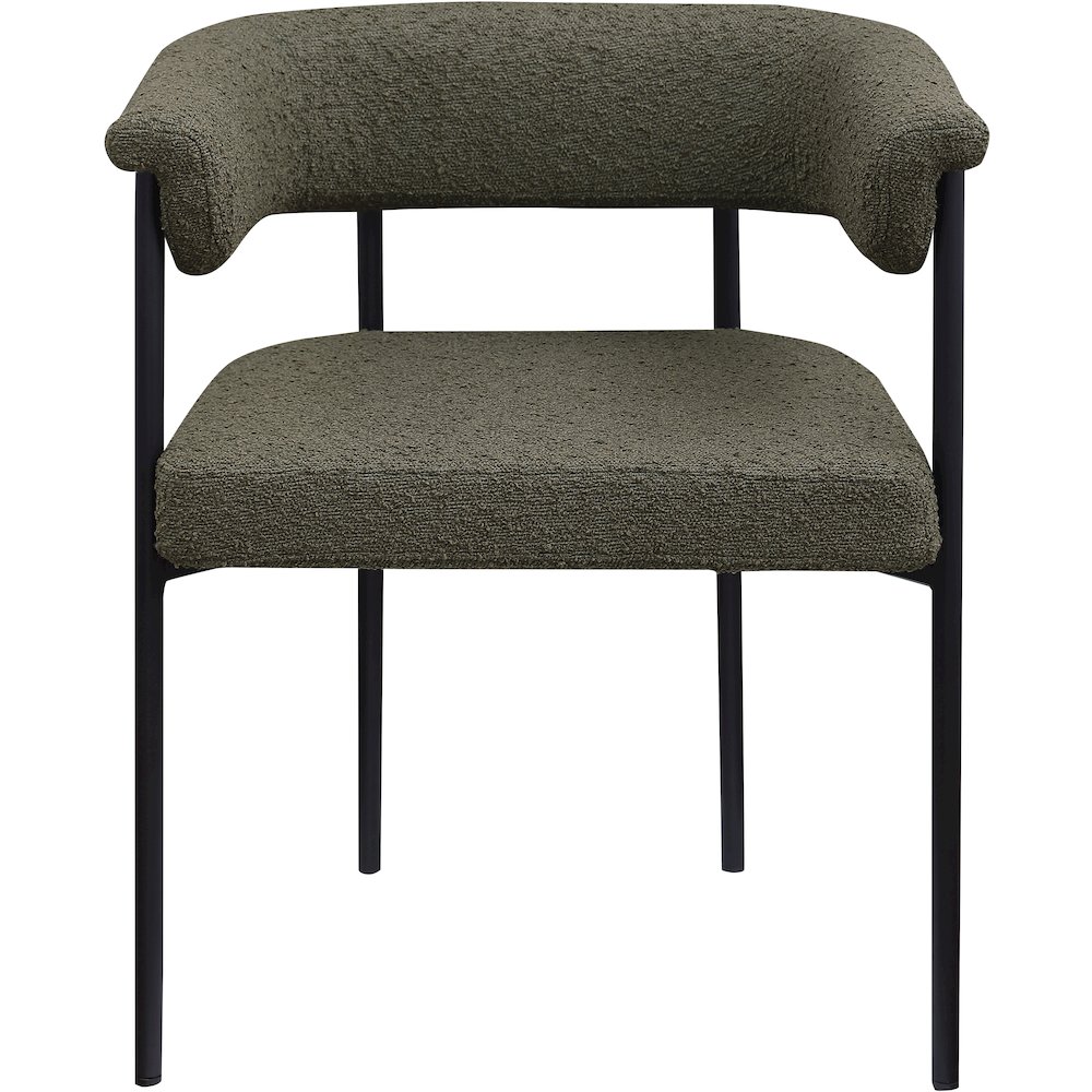 Malin Olive Boucle Fabric Dining Chair, Set of 2. Picture 2