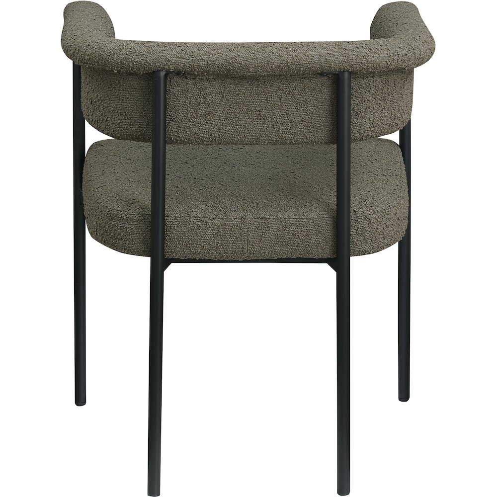 Malin Olive Boucle Fabric Dining Chair, Set of 2. Picture 4