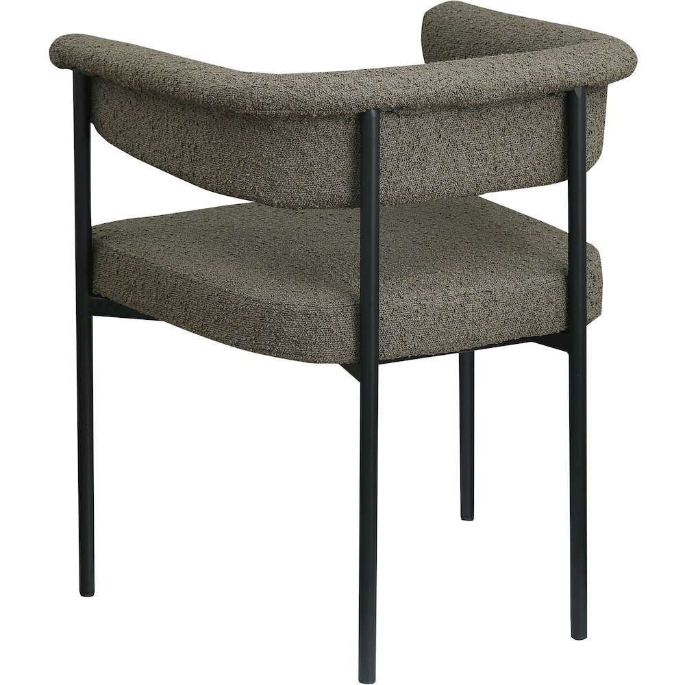 Malin Olive Boucle Fabric Dining Chair, Set of 2. Picture 5