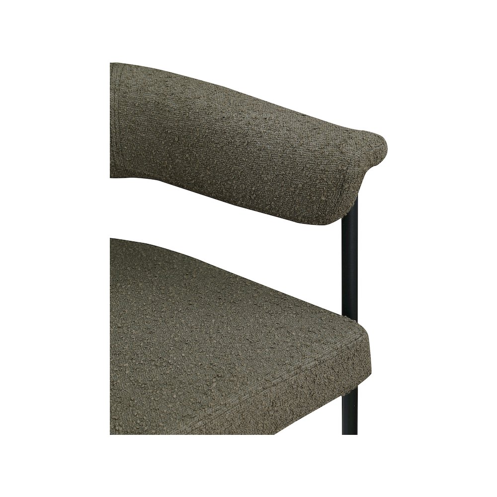 Malin Olive Boucle Fabric Dining Chair, Set of 2. Picture 6