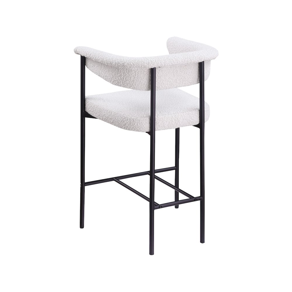 Malin Cream Boucle Fabric Counter Stool, Set of 2. Picture 5