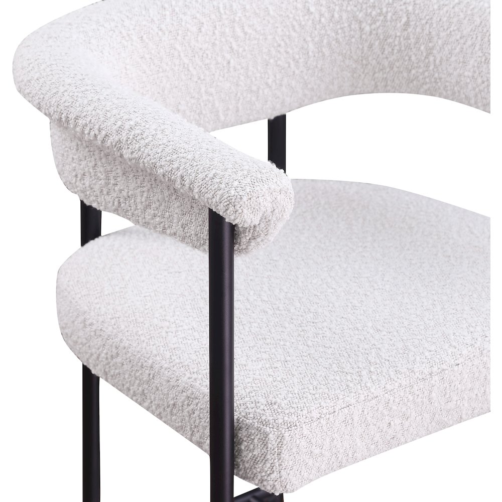 Malin Cream Boucle Fabric Counter Stool, Set of 2. Picture 6