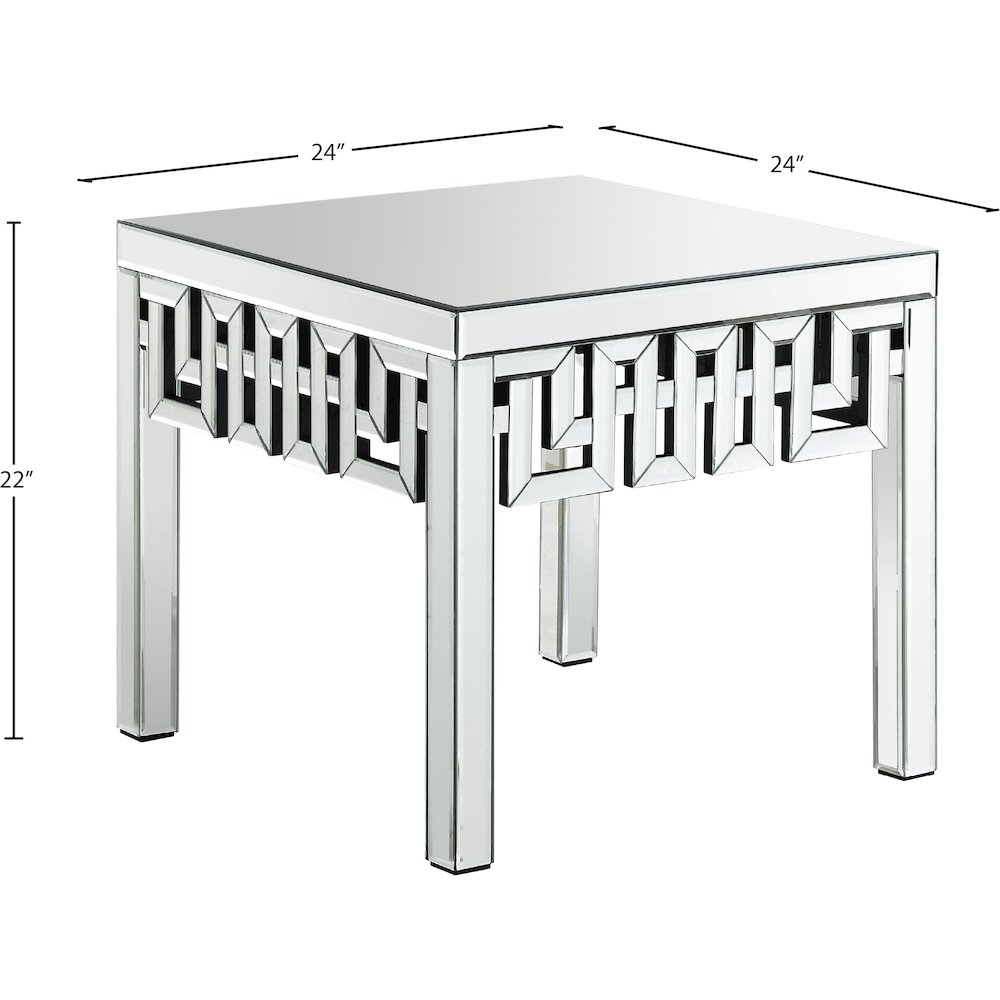 Aria Mirrored End Table. Picture 3