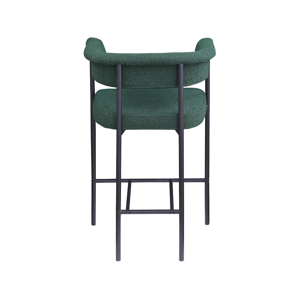 Malin Green Boucle Fabric Counter Stool, Set of 2. Picture 4