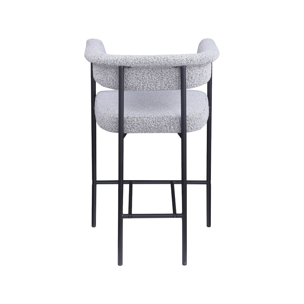 Malin Grey Boucle Fabric Counter Stool, Set of 2. Picture 4