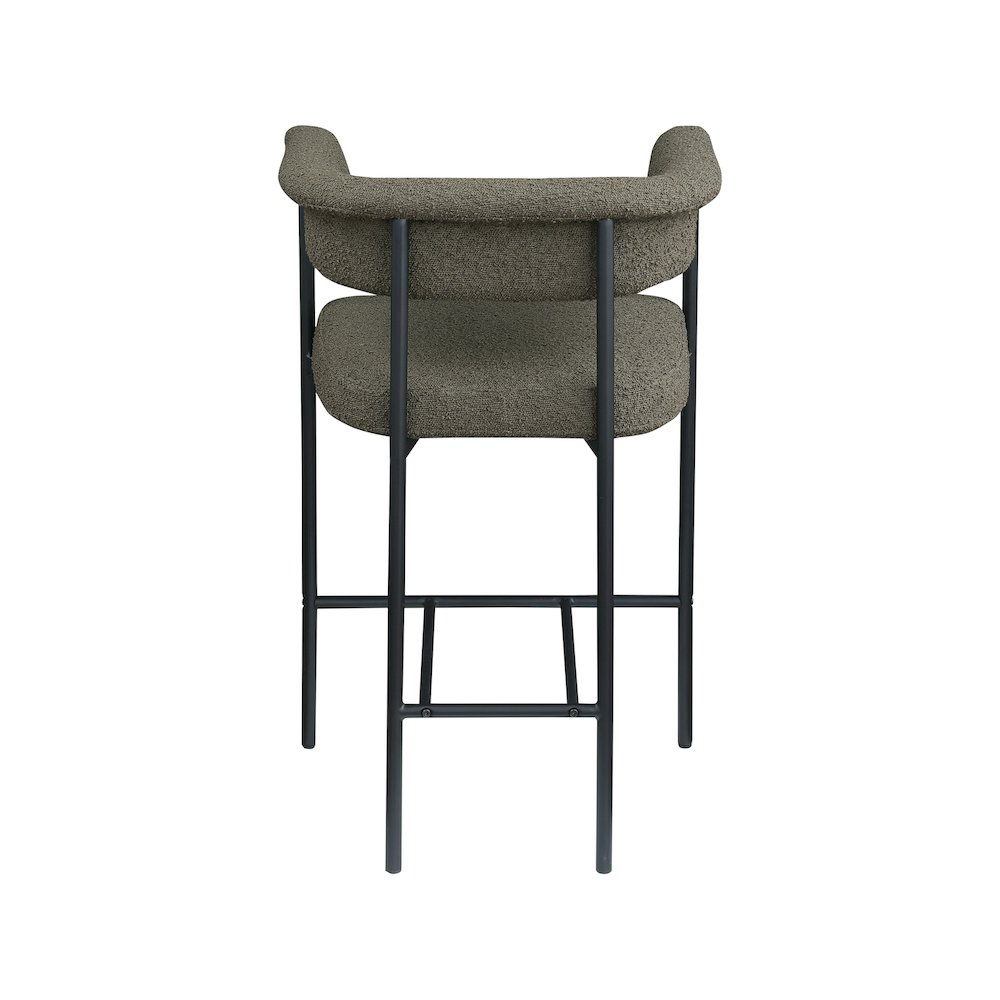 Malin Olive Boucle Fabric Counter Stool, Set of 2. Picture 4