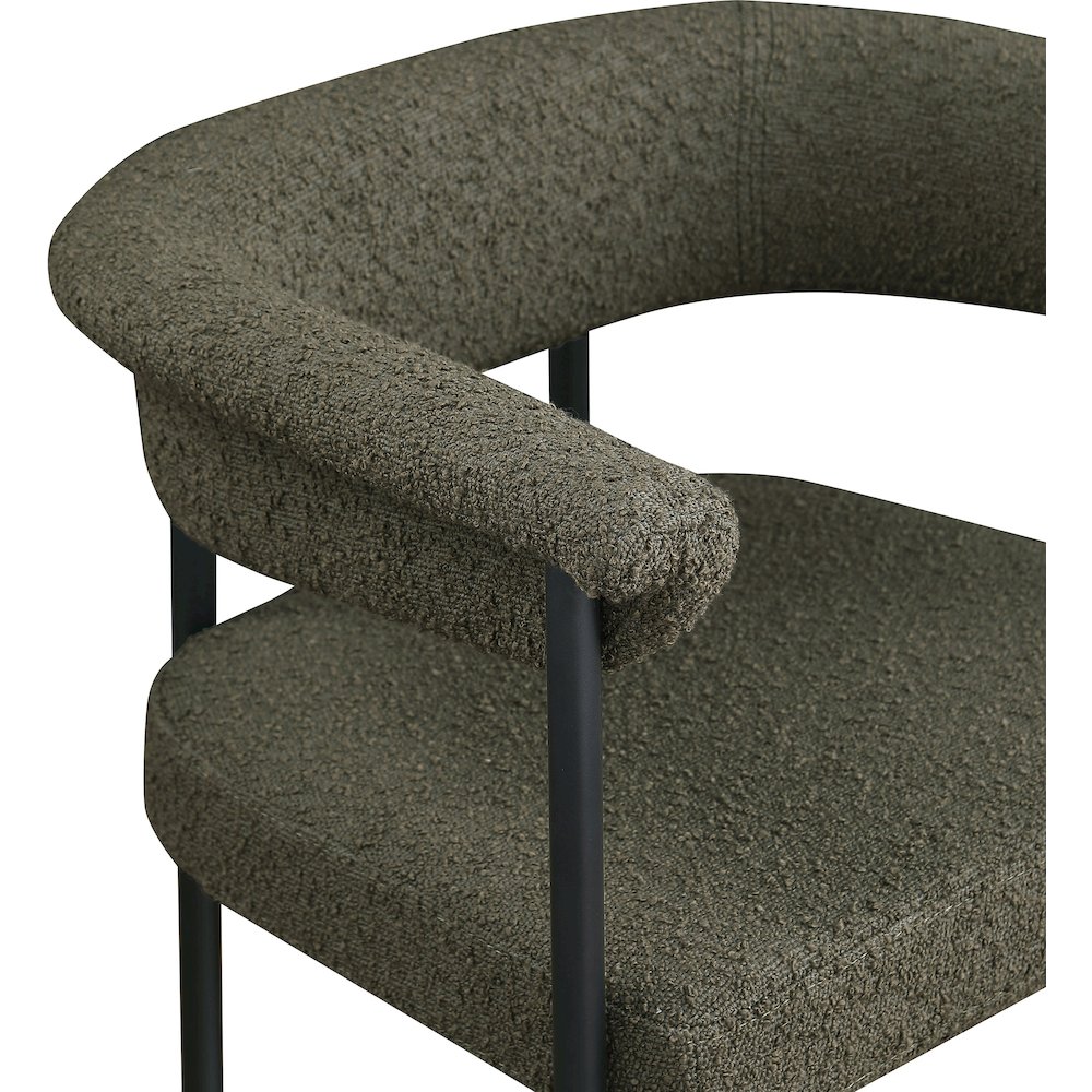 Malin Olive Boucle Fabric Counter Stool, Set of 2. Picture 6