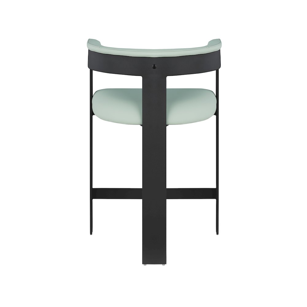 Romeo Mint Green Vegan Leather Counter Stool, Set of 2. Picture 2