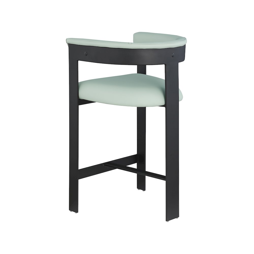 Romeo Mint Green Vegan Leather Counter Stool, Set of 2. Picture 5