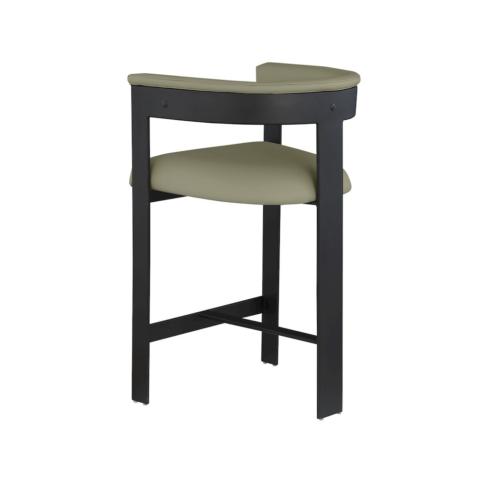 Romeo Olive Green Vegan Leather Counter Stool, Set of 2. Picture 6