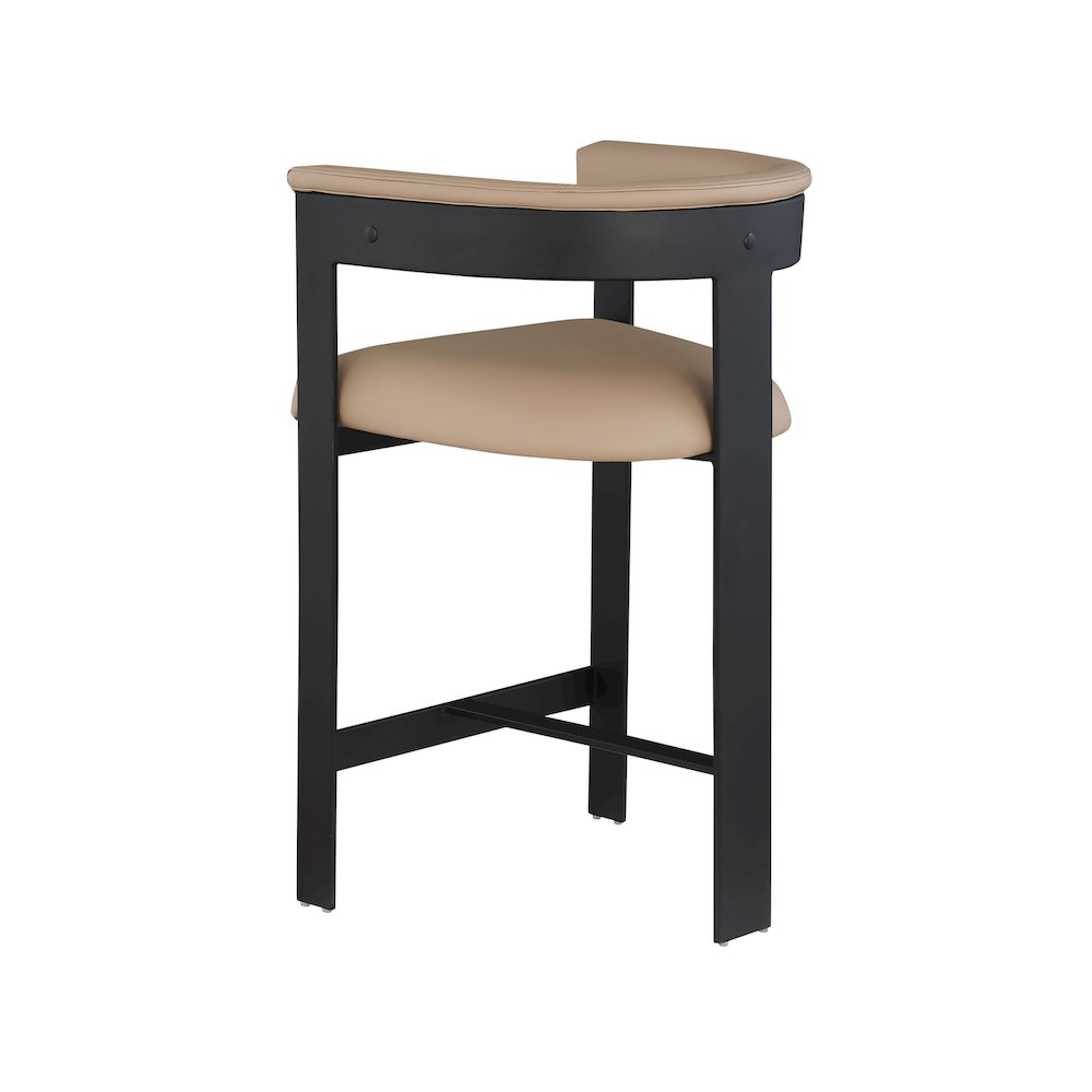 Romeo Tan Vegan Leather Counter Stool, Set of 2. Picture 5