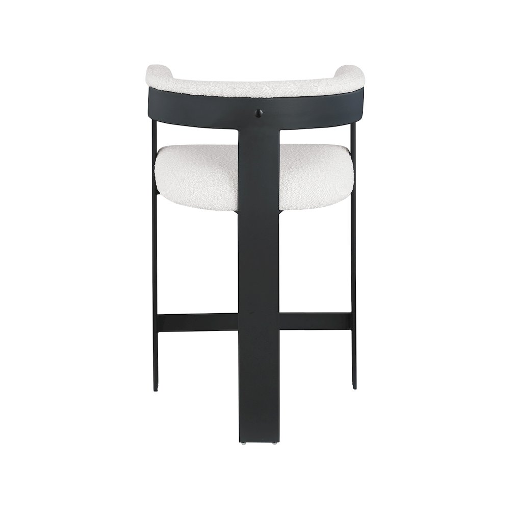 Romeo Cream Boucle Fabric Counter Stool, Set of 2. Picture 2