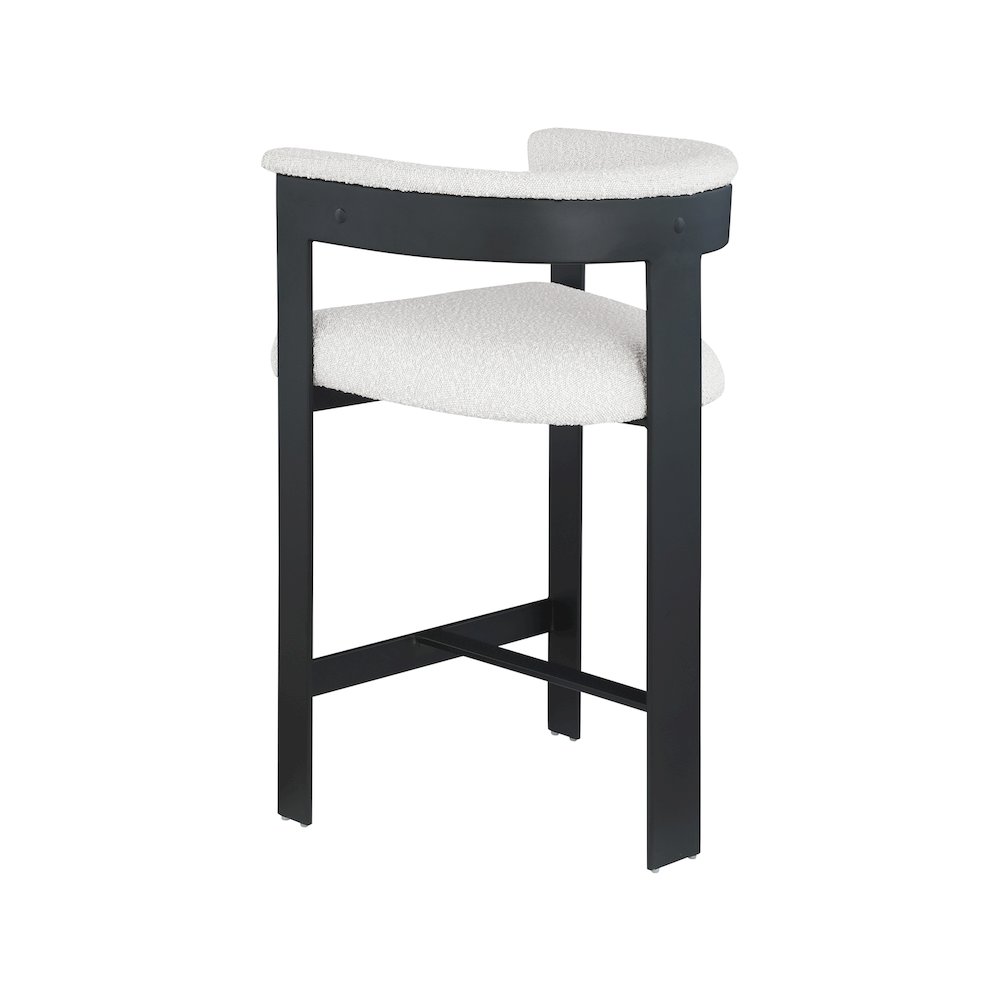 Romeo Cream Boucle Fabric Counter Stool, Set of 2. Picture 5