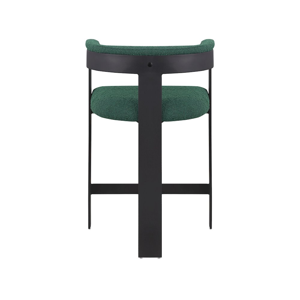 Romeo Green Boucle Fabric Counter Stool, Set of 2. Picture 2