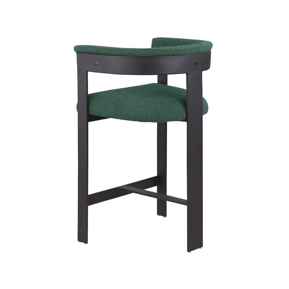 Romeo Green Boucle Fabric Counter Stool, Set of 2. Picture 5