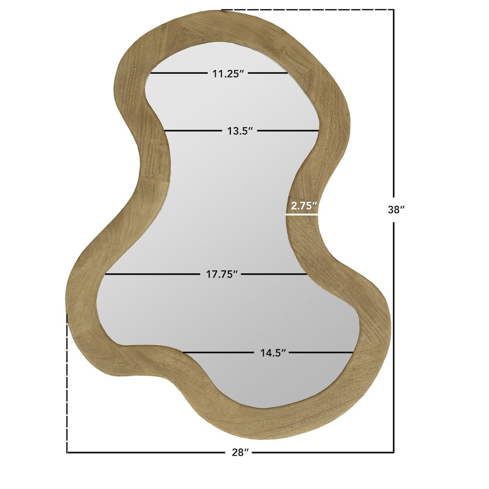Oblique Oak Mirror. Picture 8