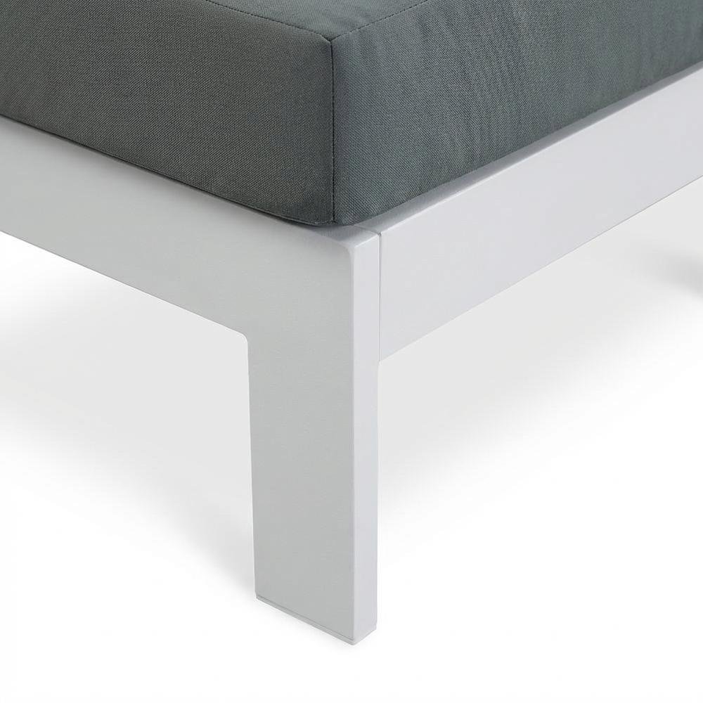 Gray Fabric Outdoor Modular Sofa With Contemporary Style And Cushioned Seating. Picture 6