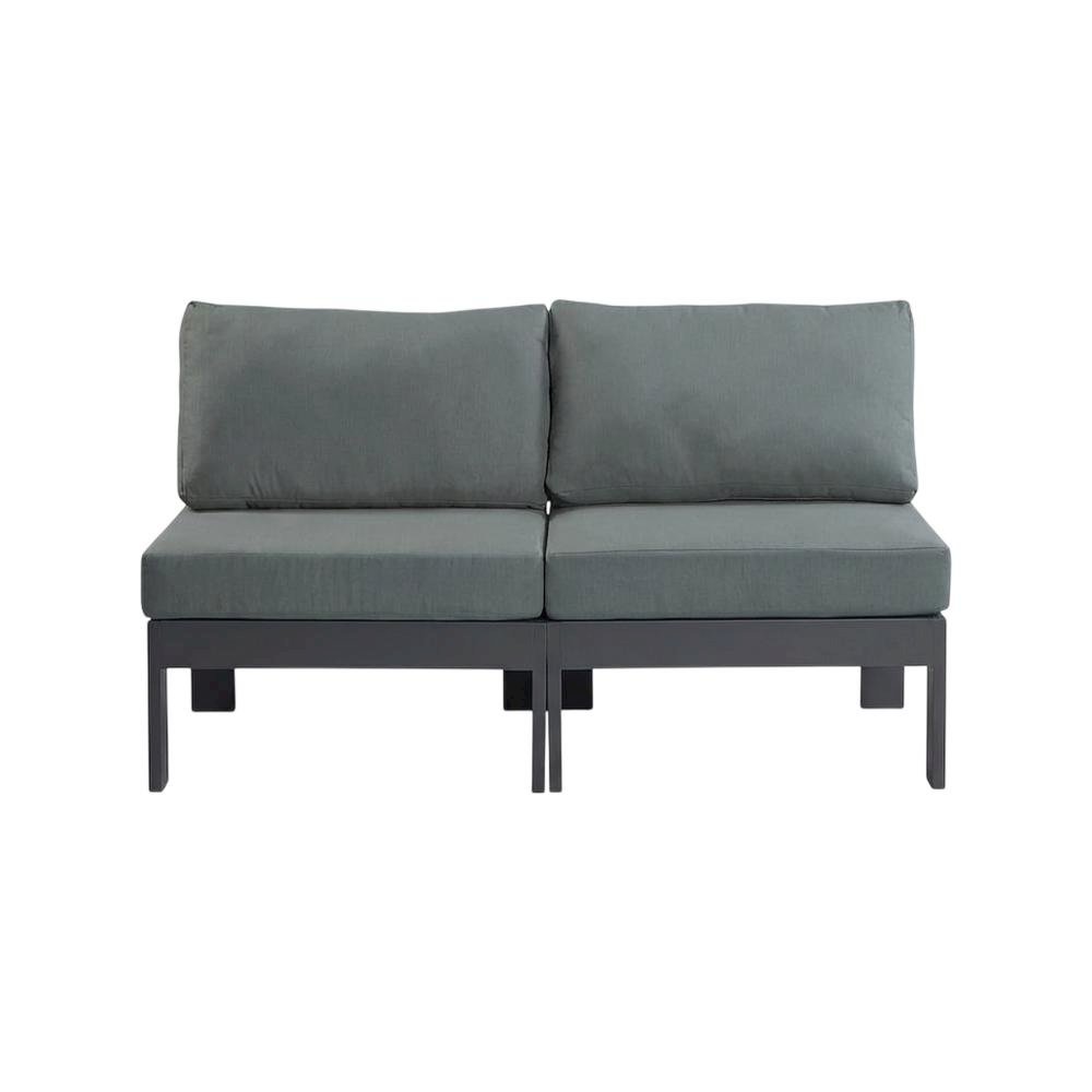 Gray Fabric Outdoor Modular Sofa With Contemporary Style And Comfortable Seating. Picture 4