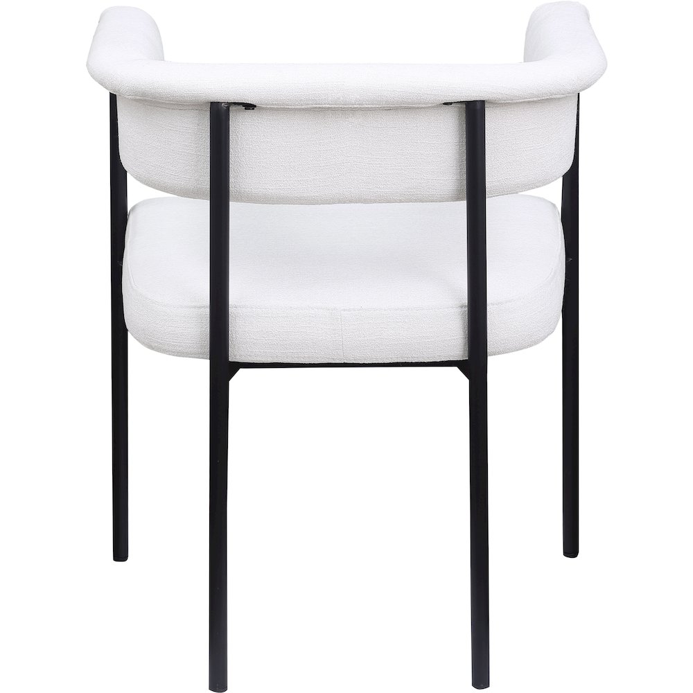 Malin Cream Linen Textured Fabric Dining Chair, Set of 2. Picture 4