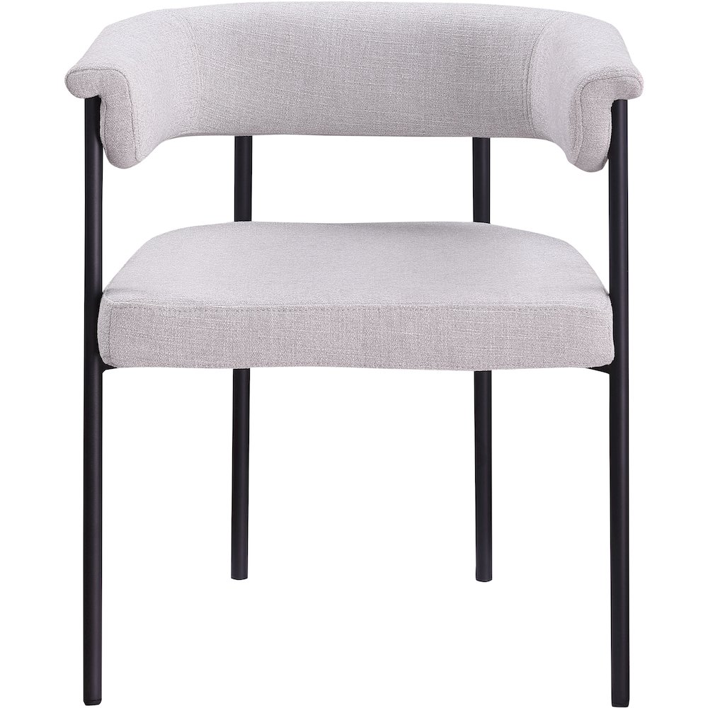 Malin Grey Linen Textured Fabric Dining Chair, Set of 2. Picture 2
