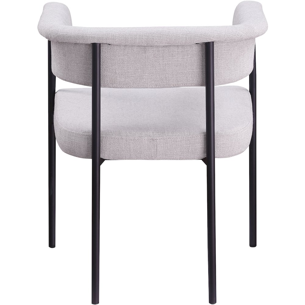 Malin Grey Linen Textured Fabric Dining Chair, Set of 2. Picture 4