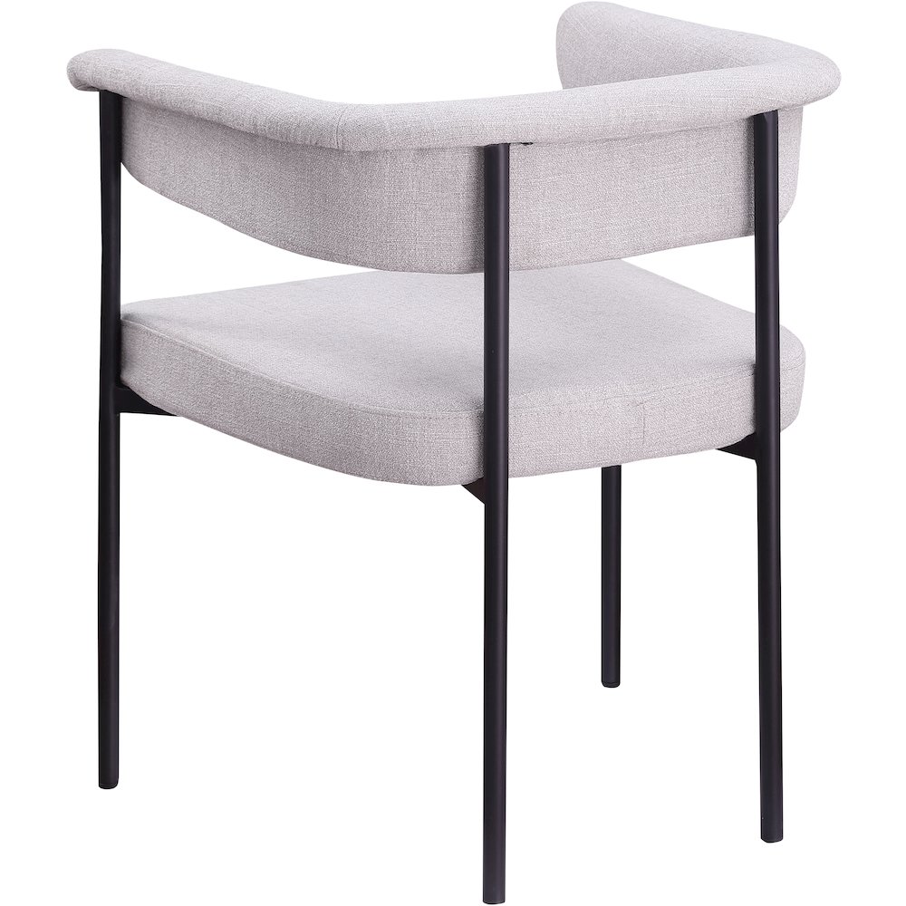 Malin Grey Linen Textured Fabric Dining Chair, Set of 2. Picture 5