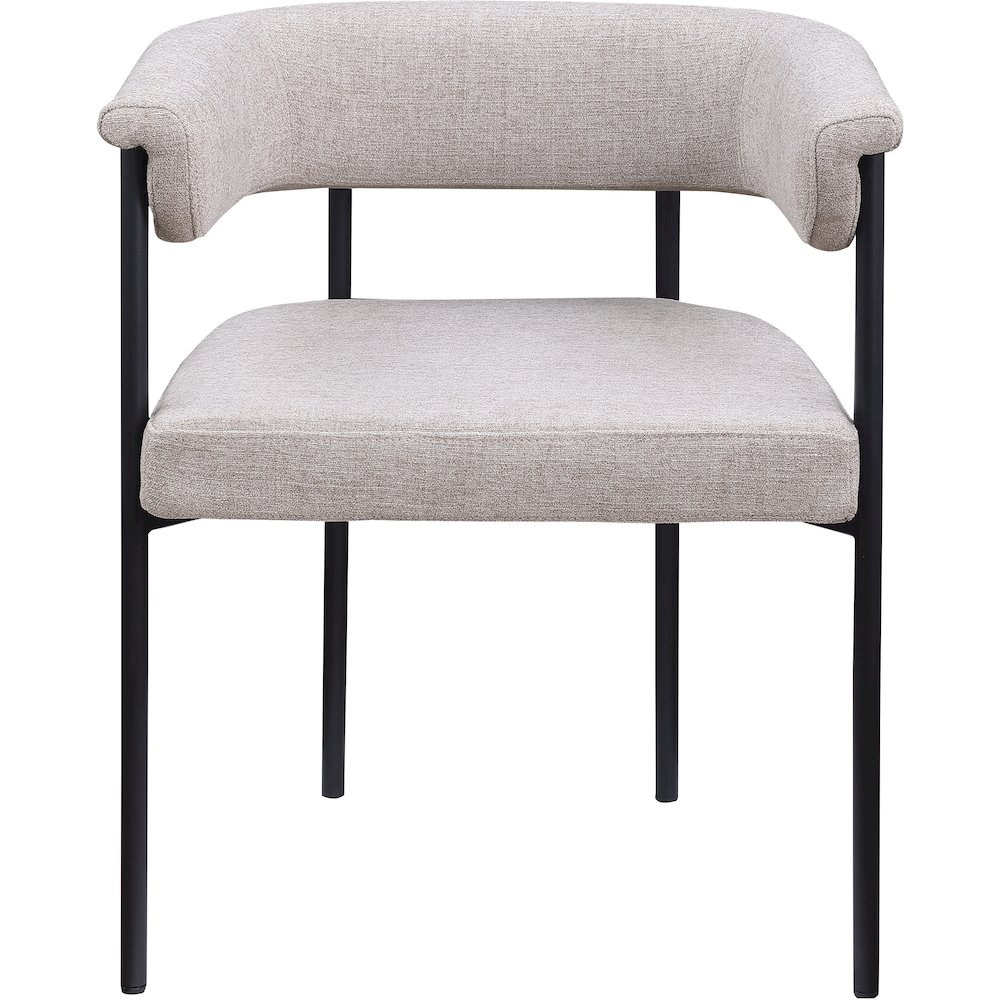 Malin Taupe Linen Textured Fabric Dining Chair, Set of 2. Picture 2