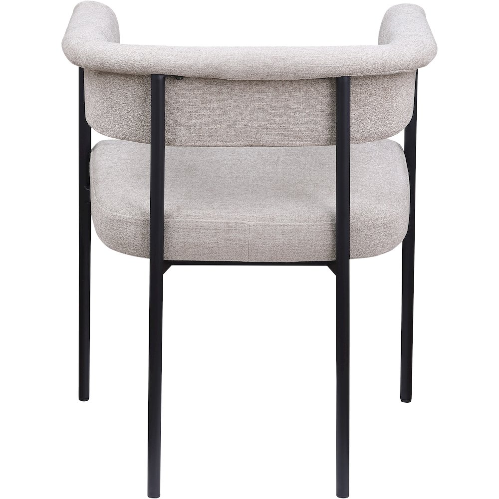 Malin Taupe Linen Textured Fabric Dining Chair, Set of 2. Picture 4