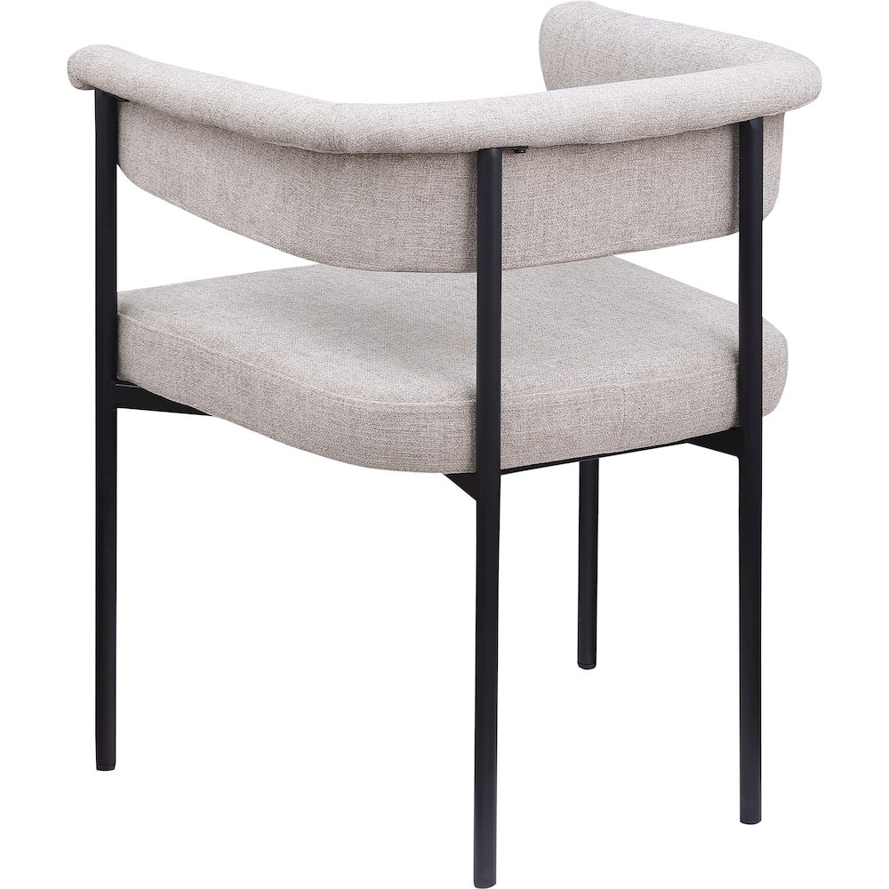 Malin Taupe Linen Textured Fabric Dining Chair, Set of 2. Picture 5
