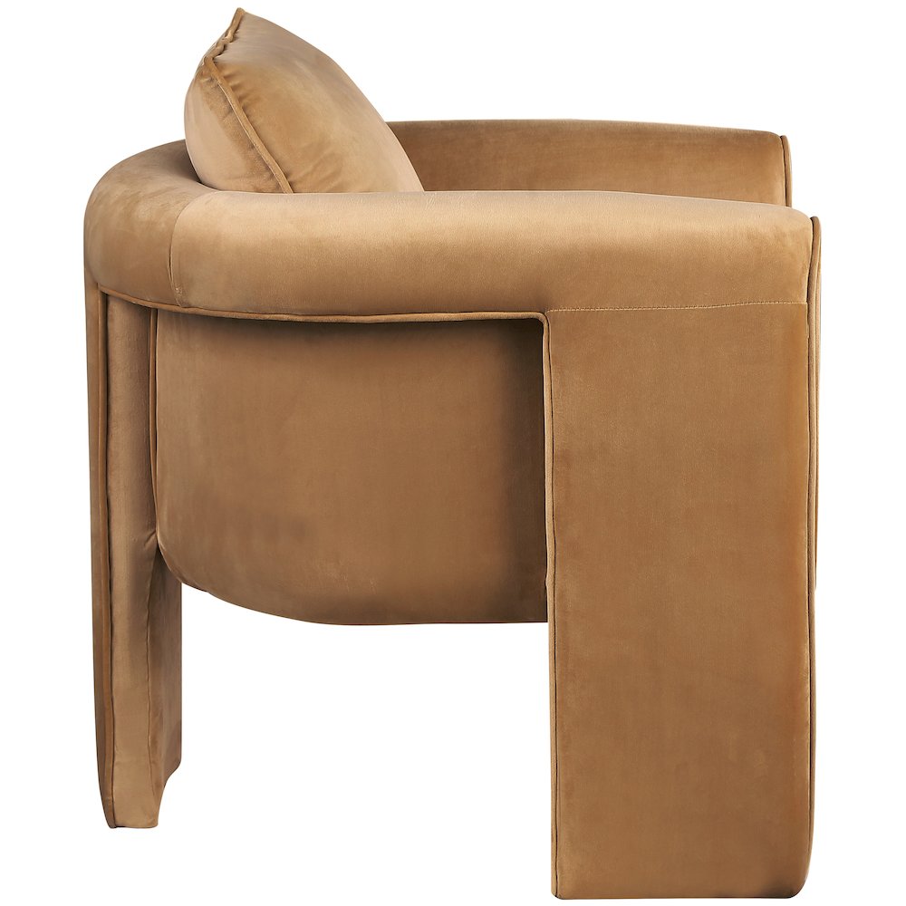 Sloan Saddle Velvet Accent Chair. Picture 4
