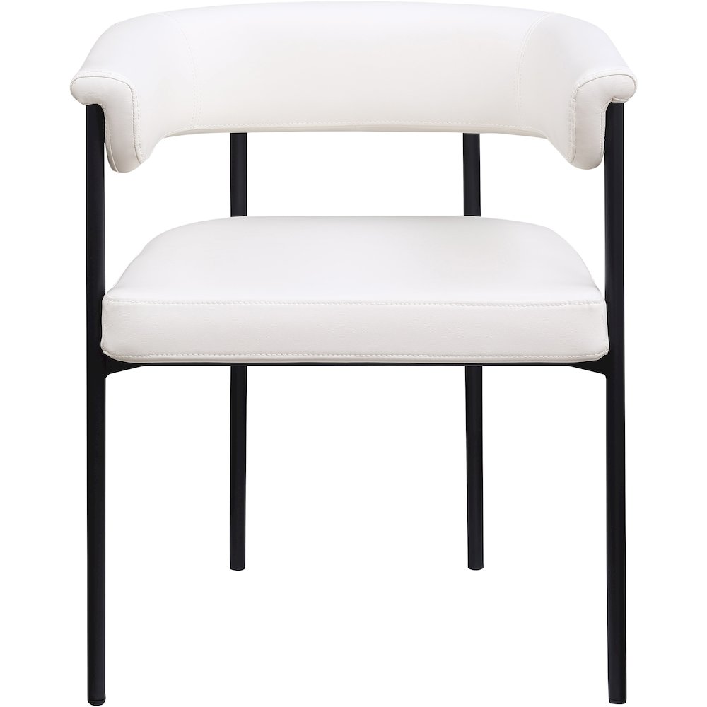 Malin Cream Vegan Leather Dining Chair, Set of 2. Picture 2
