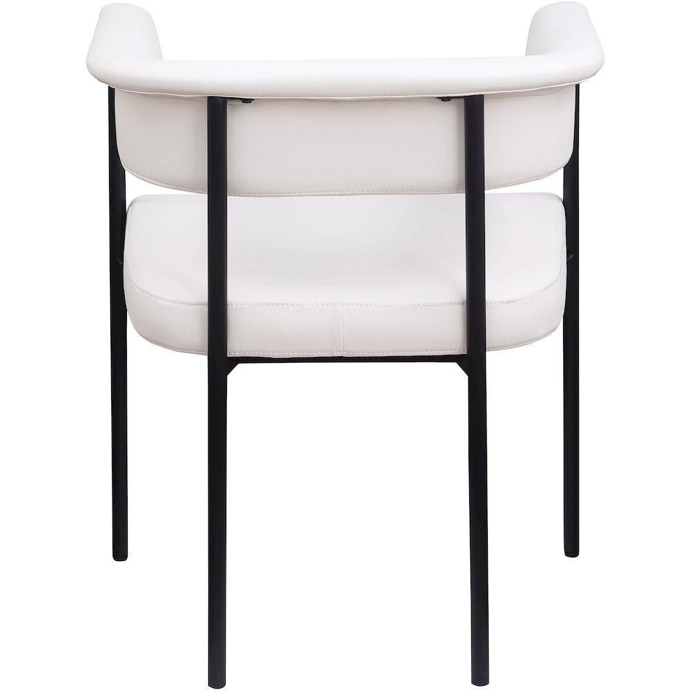 Malin Cream Vegan Leather Dining Chair, Set of 2. Picture 4