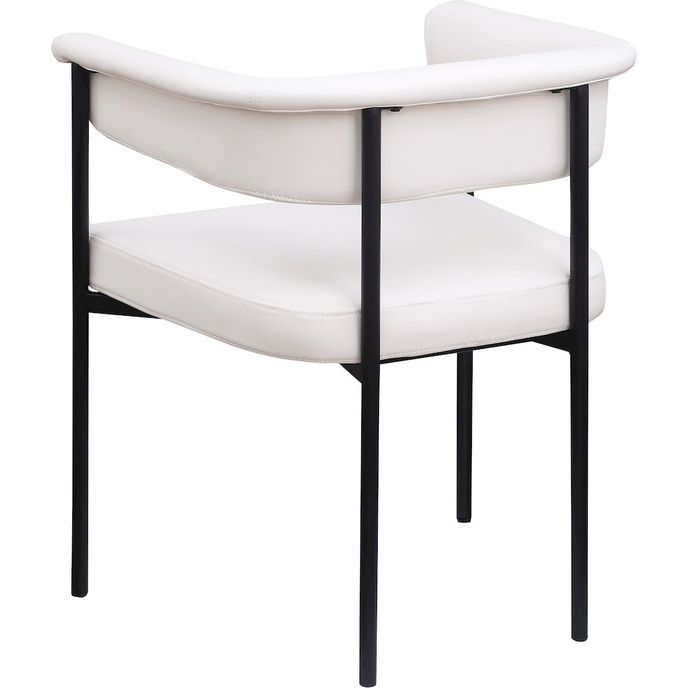 Malin Cream Vegan Leather Dining Chair, Set of 2. Picture 5