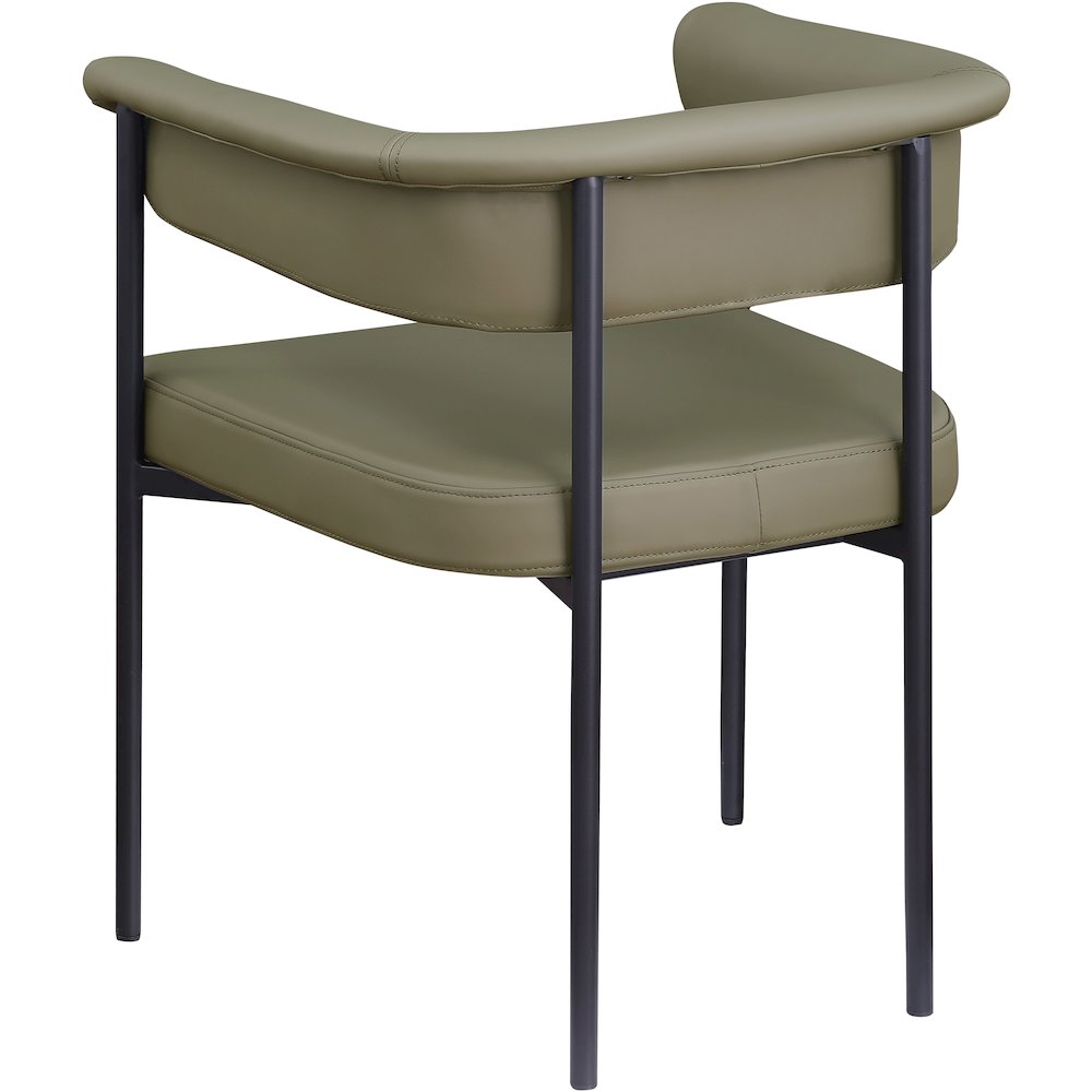 Malin Olive Vegan Leather Dining Chair, Set of 2. Picture 5