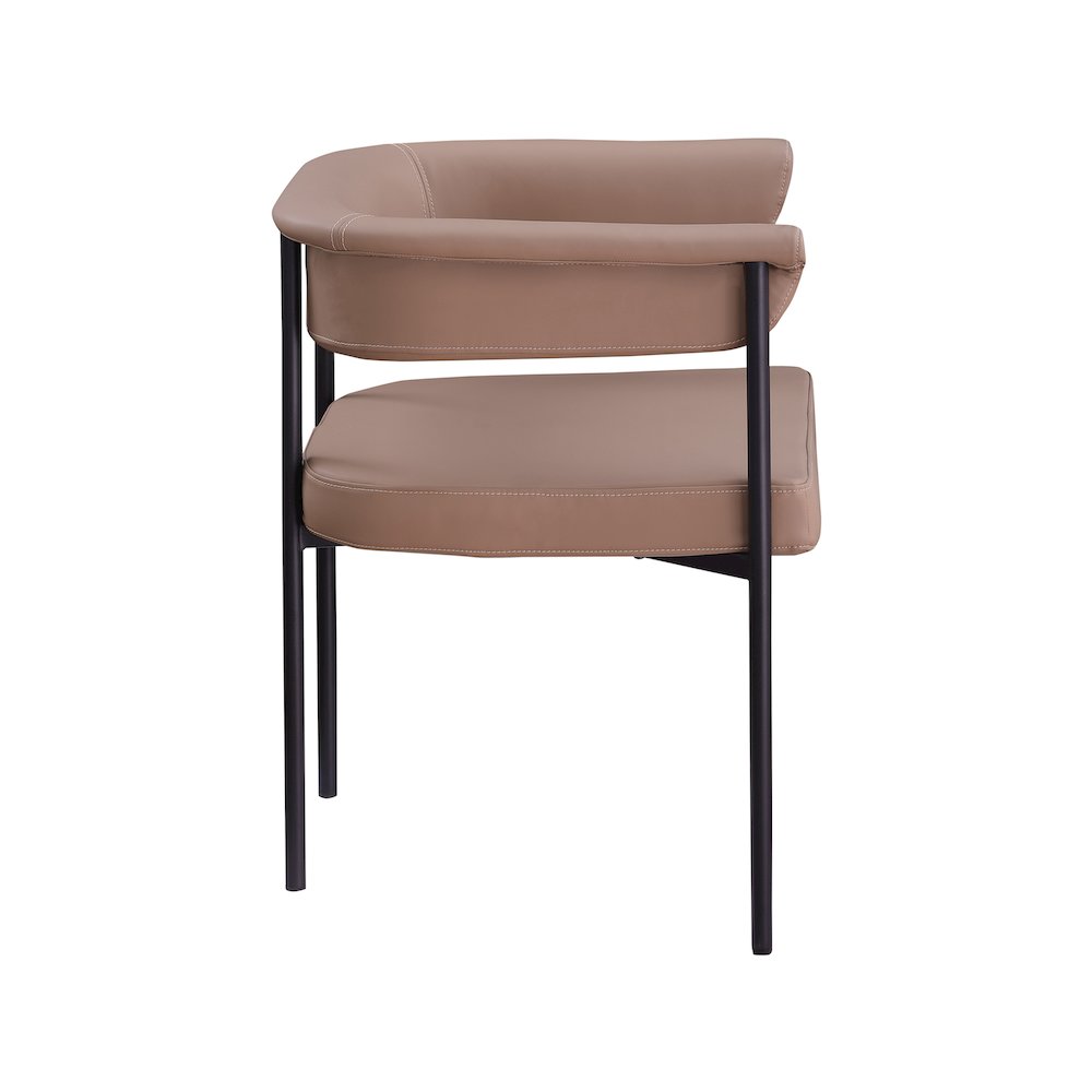 Malin Tan Vegan Leather Dining Chair, Set of 2. Picture 3