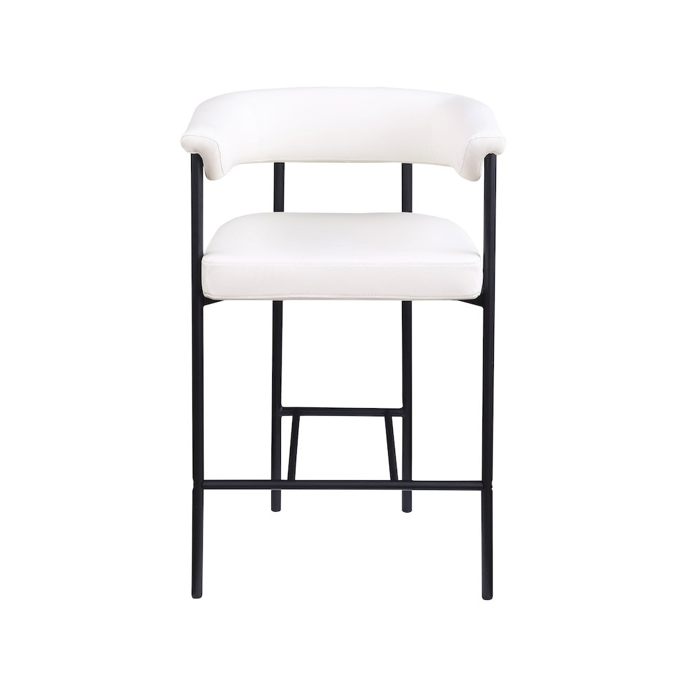 Malin Cream Vegan Leather Counter Stool, Set of 2. Picture 2