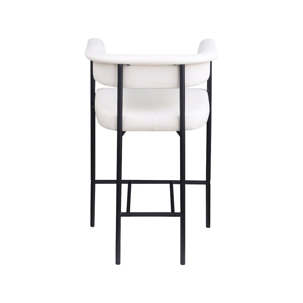 Malin Cream Vegan Leather Counter Stool, Set of 2. Picture 4
