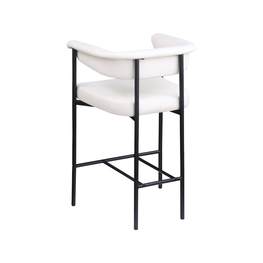 Malin Cream Vegan Leather Counter Stool, Set of 2. Picture 5