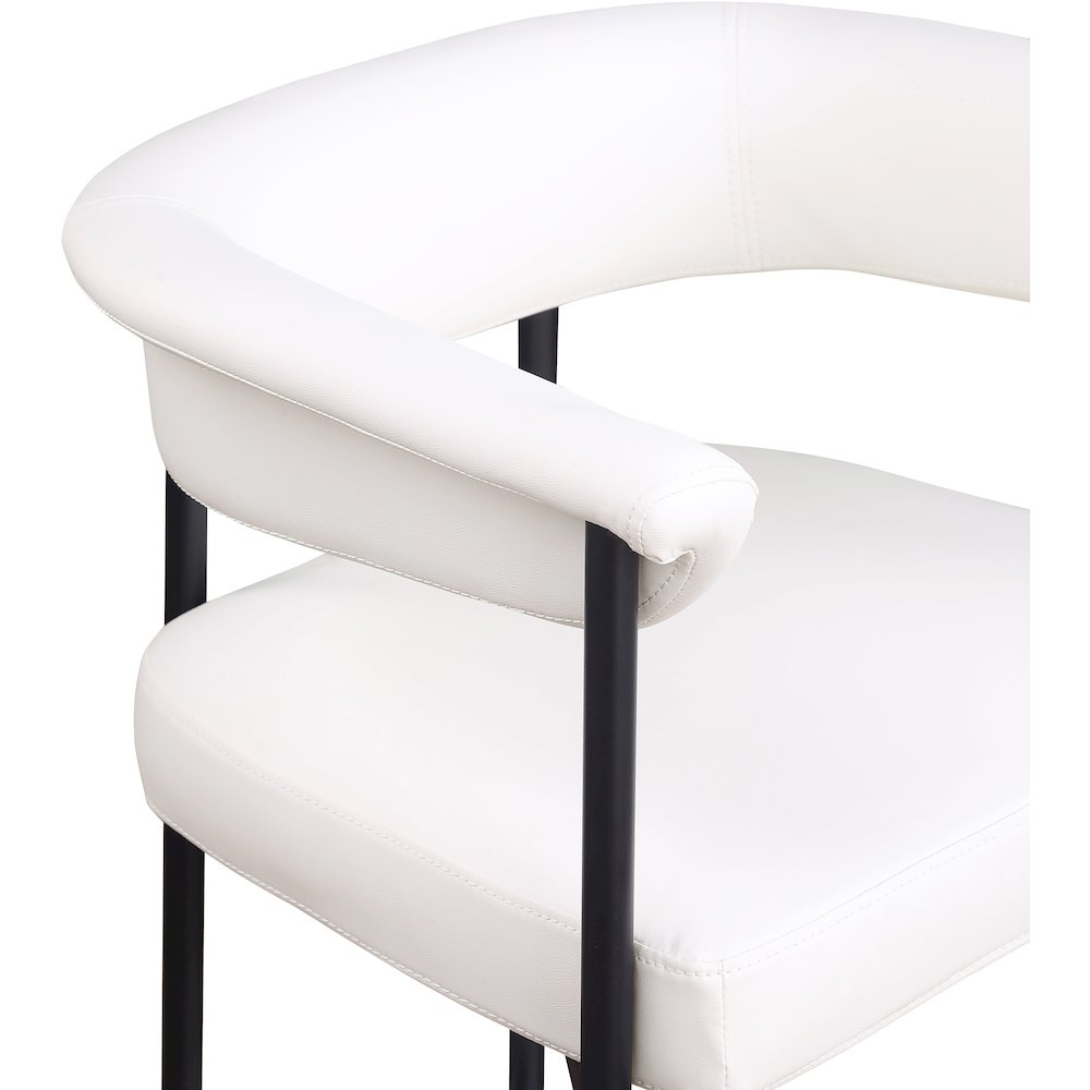Malin Cream Vegan Leather Counter Stool, Set of 2. Picture 6