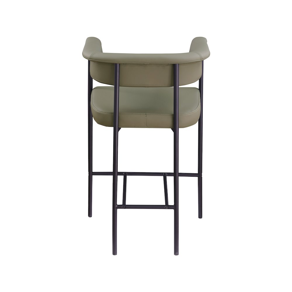 Malin Olive Vegan Leather Counter Stool, Set of 2. Picture 4