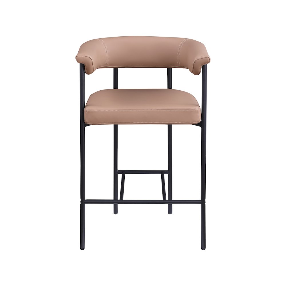 Malin Tan Vegan Leather Counter Stool, Set of 2. Picture 2