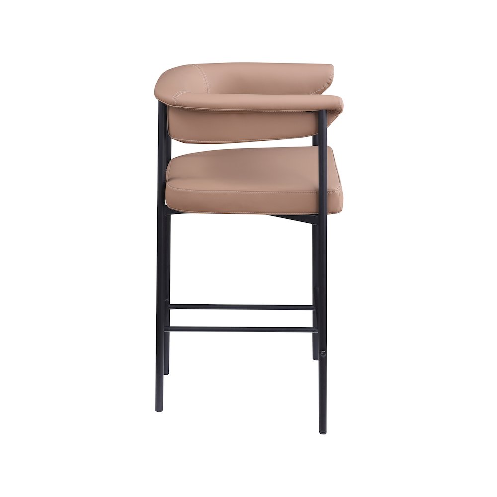 Malin Tan Vegan Leather Counter Stool, Set of 2. Picture 3