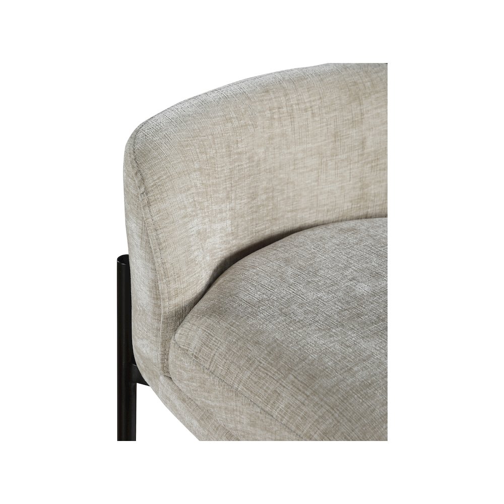 Burton Beige Chenille Fabric Stool, Set of 2. Picture 6