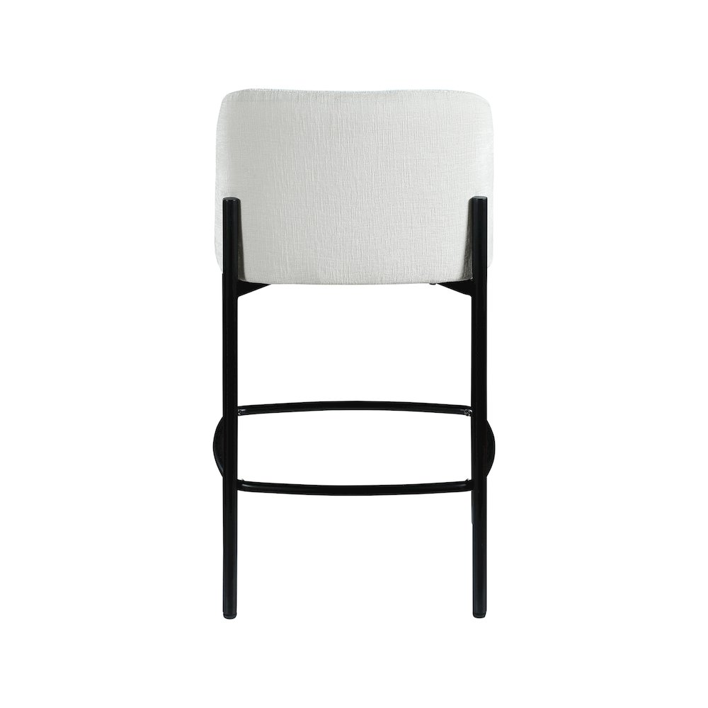 Burton Cream Chenille Fabric Stool, Set of 2. Picture 2