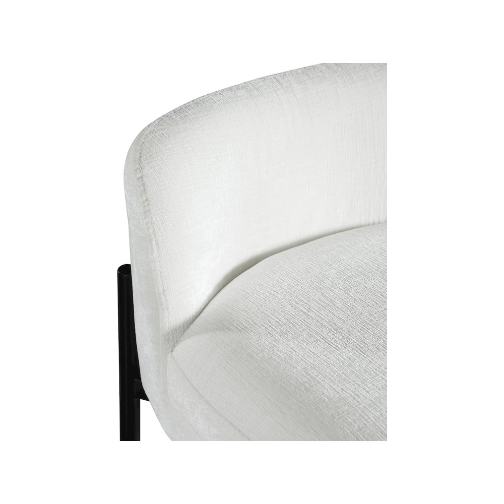 Burton Cream Chenille Fabric Stool, Set of 2. Picture 6